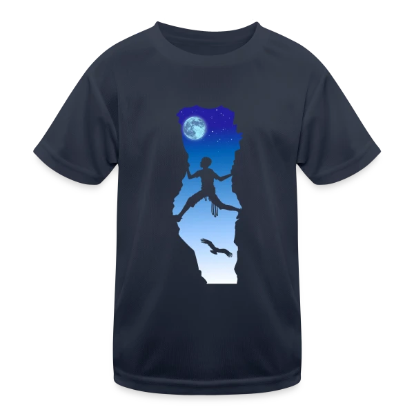 Grimpe Nocturne : L'Escalade Sous les Étoiles sur T-shirt sport Enfant