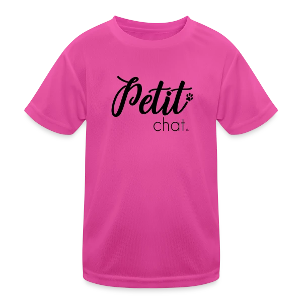 Adorable Petit Chat sur T-shirt sport Enfant