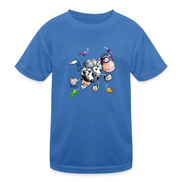 La Vache Marine Plongeuse Cartoon sur T-shirt sport Enfant