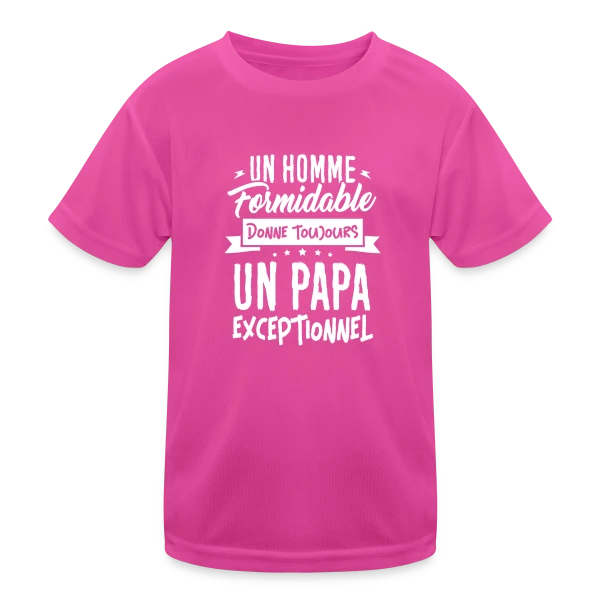 Un Papa Exceptionnel sur T-shirt sport Enfant