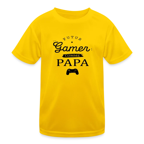 'Futur Gamer comme Papa' - Humour Père & Enfant sur T-shirt sport Enfant