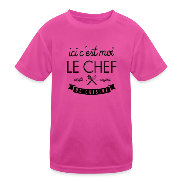 Ici, C'est Moi le Chef ! sur T-shirt sport Enfant