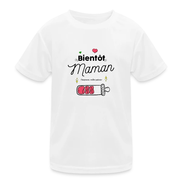 Future Maman : Mon Cœur Bat Pour Deux sur T-shirt sport Enfant