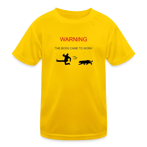 Attention : Le Patron est Arrivé sur T-shirt sport Enfant