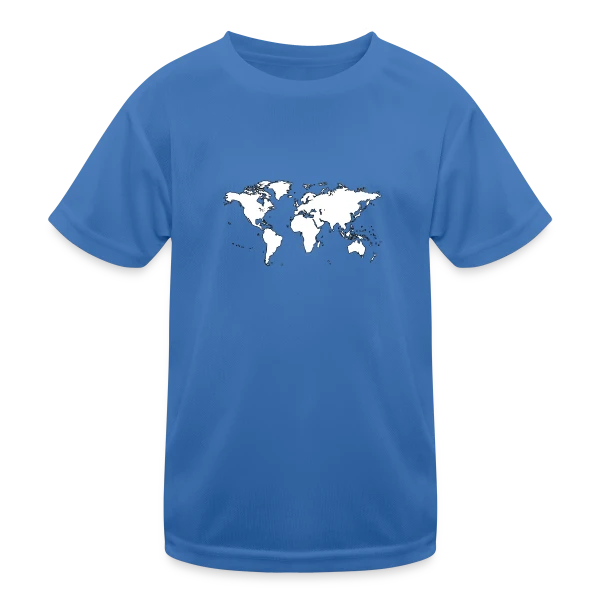 Carte du Monde Minimaliste sur T-shirt sport Enfant