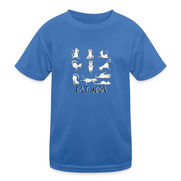 Chats Yoga Drôles sur T-shirt sport Enfant