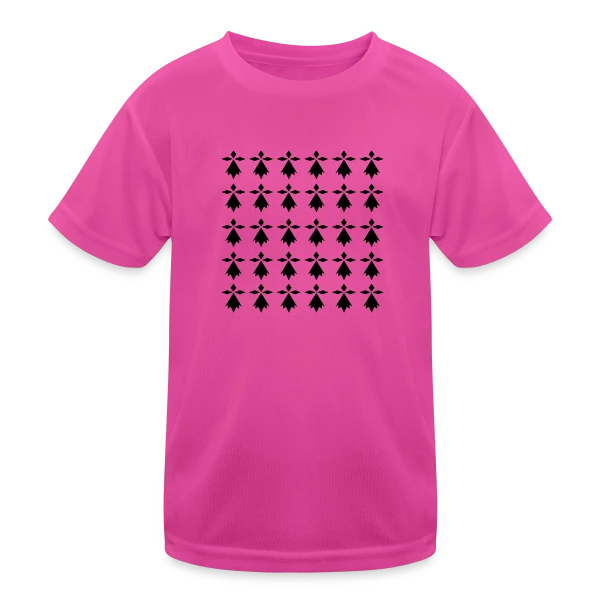Motif Hermines Bretonnes sur T-shirt sport Enfant
