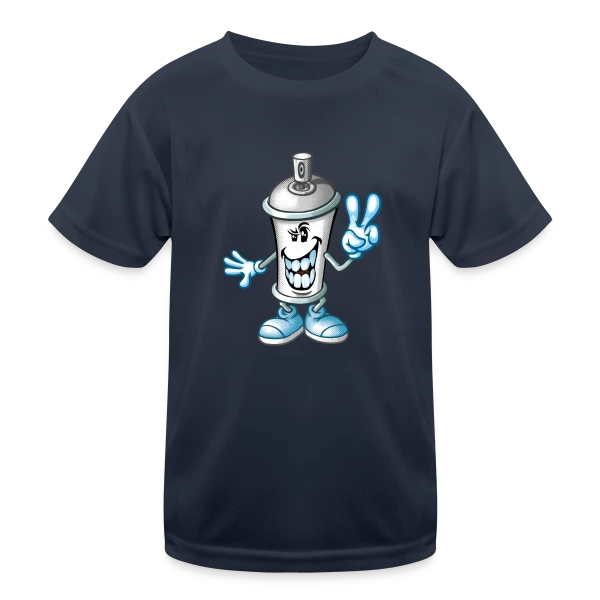 Bombe de Peinture Cartoon : Street Art Fun sur T-shirt sport Enfant