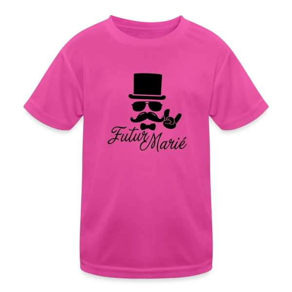 Futur Marié Boss à Moustache Vintage sur T-shirt sport Enfant