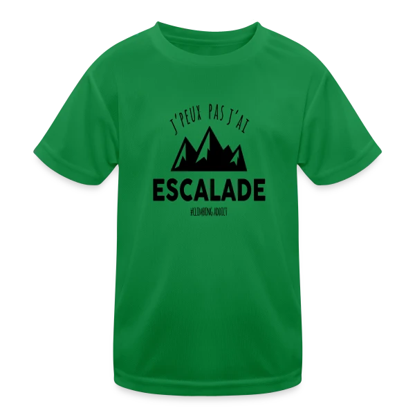 'J'peux pas, j'ai escalade' - Passion Sportive sur T-shirt sport Enfant
