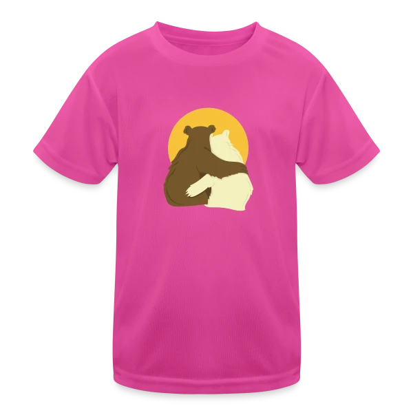 Duo Papa Ours & Maman Ourse - Amour Familial sur T-shirt sport Enfant