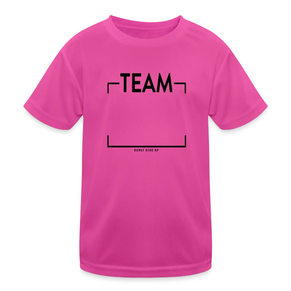 Personnalisé 'Never Give Up' - Votre Équipe au Sommet sur T-shirt sport Enfant