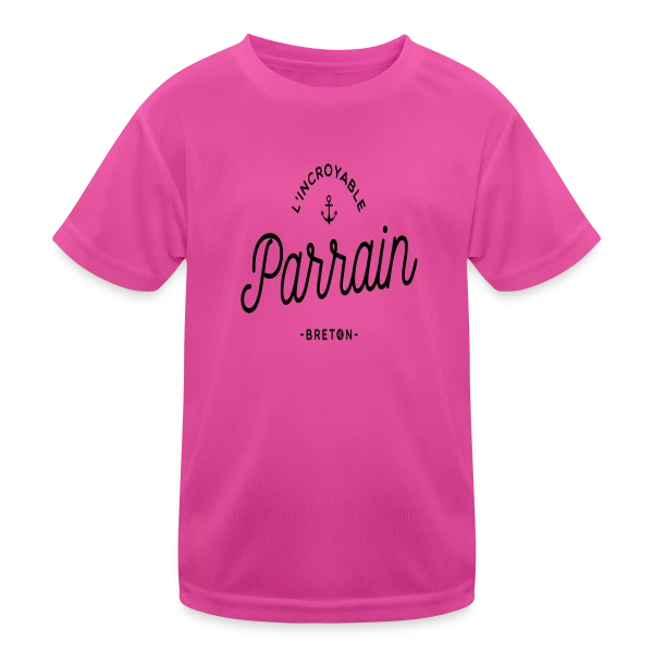 'L'Incroyable Parrain Breton' - Fier de ses Racines sur T-shirt sport Enfant