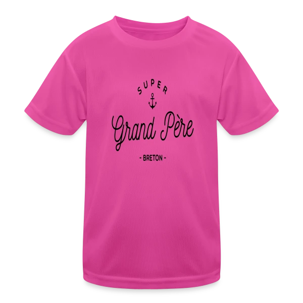 'Super Grand-Père Breton' - Fierté Familiale et Régionale sur T-shirt sport Enfant