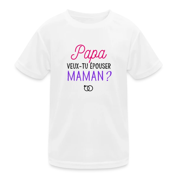 Veux-tu Épouser Maman, Papa ? sur T-shirt sport Enfant