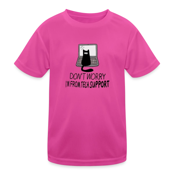 Chat de Support Technique sur T-shirt sport Enfant