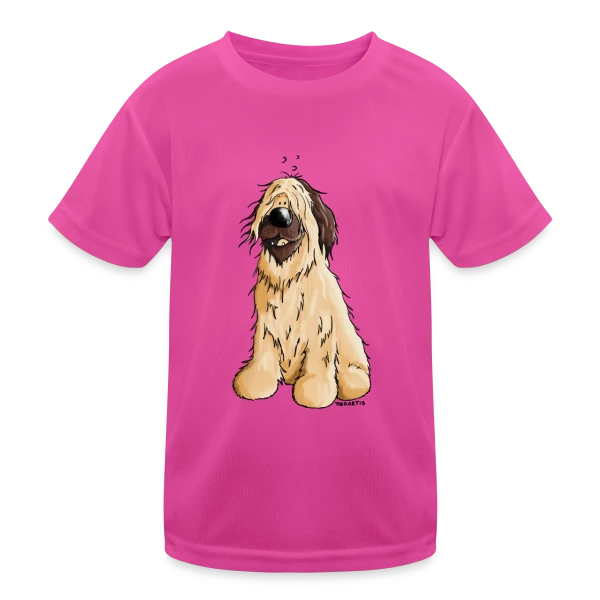 Briard Chien de Berger - Style Cartoon sur T-shirt sport Enfant
