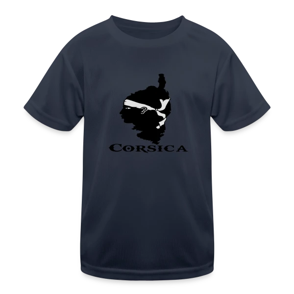 Carte Corse Tête de Maure sur T-shirt sport Enfant