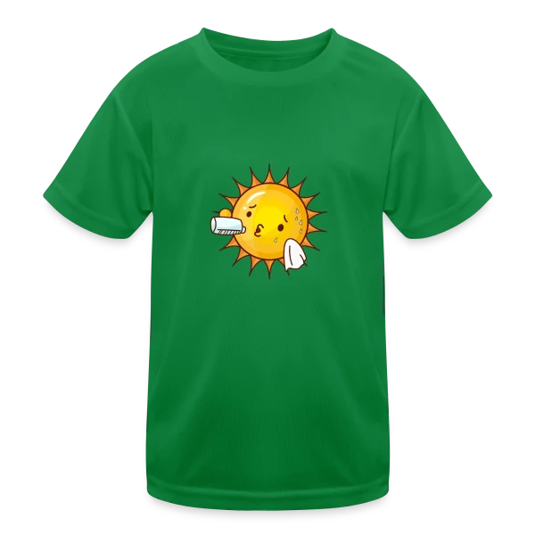 Soleil en Sueur - Humour Estival sur T-shirt sport Enfant