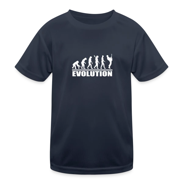 Guitare Évolution : La Vraie Histoire de l'Humanité sur T-shirt sport Enfant