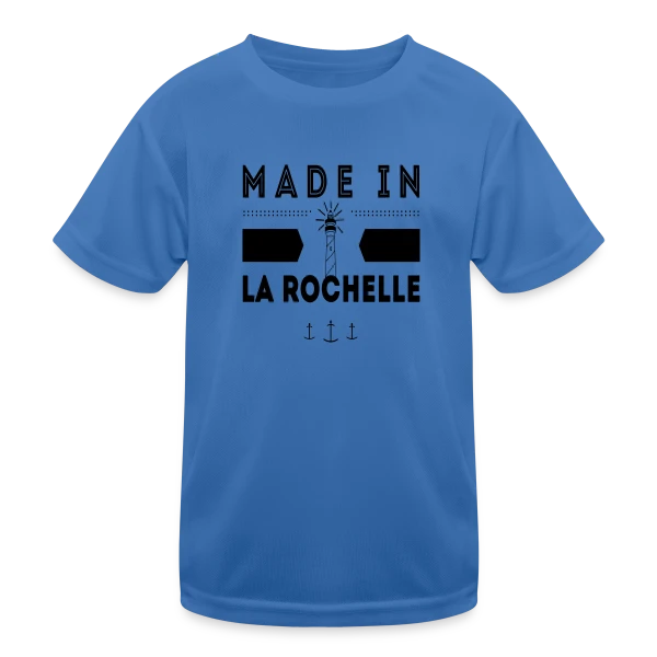 Né(e) à La Rochelle : L'Esprit Rochelais sur T-shirt sport Enfant