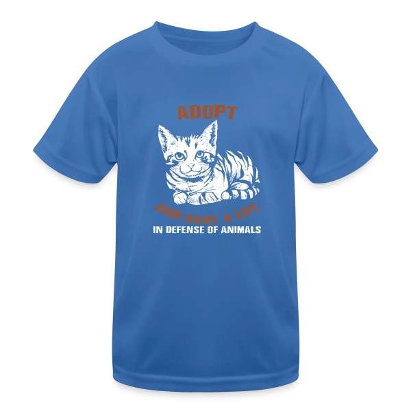 Adopte un Chat, Sauve une Vie sur T-shirt sport Enfant