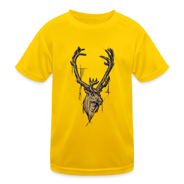 Renne Doré Majestueux sur T-shirt sport Enfant