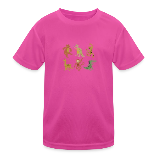 Animaux Rigolos et Joueurs sur T-shirt sport Enfant
