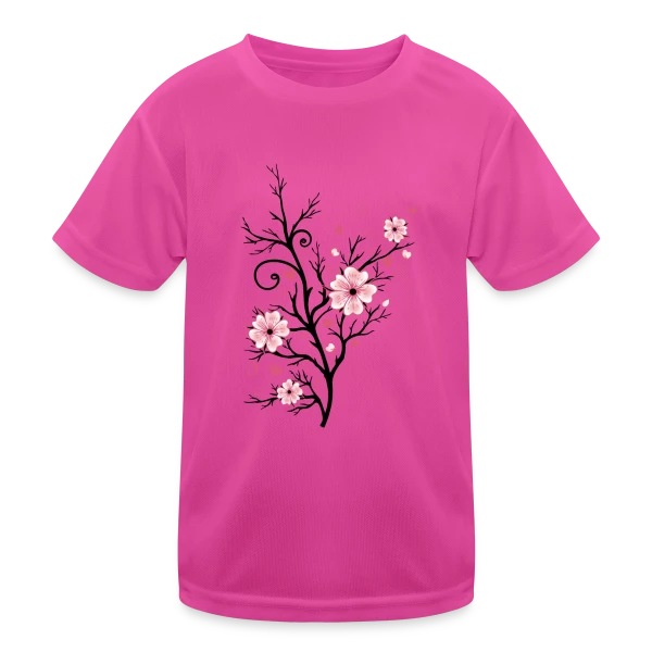 Cerisier Fleuri Cœurs sur T-shirt sport Enfant