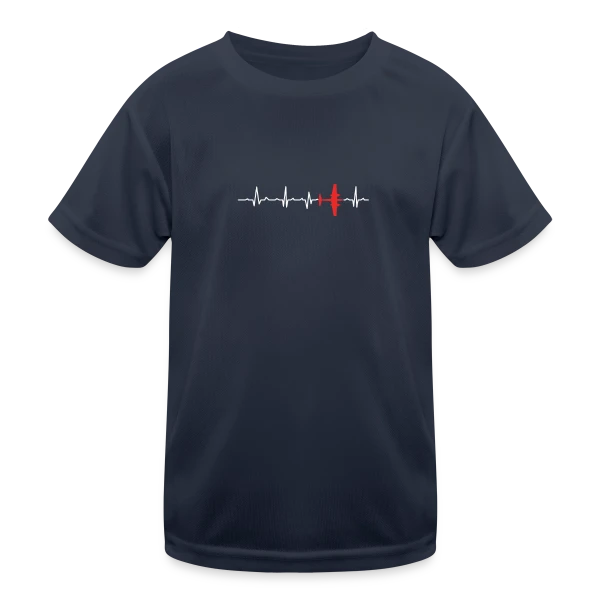 Avion Rétro Passion sur T-shirt sport Enfant