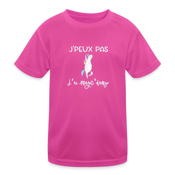Licorne Danse Magique sur T-shirt sport Enfant