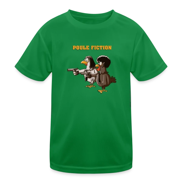 Poule Fiction sur T-shirt sport Enfant