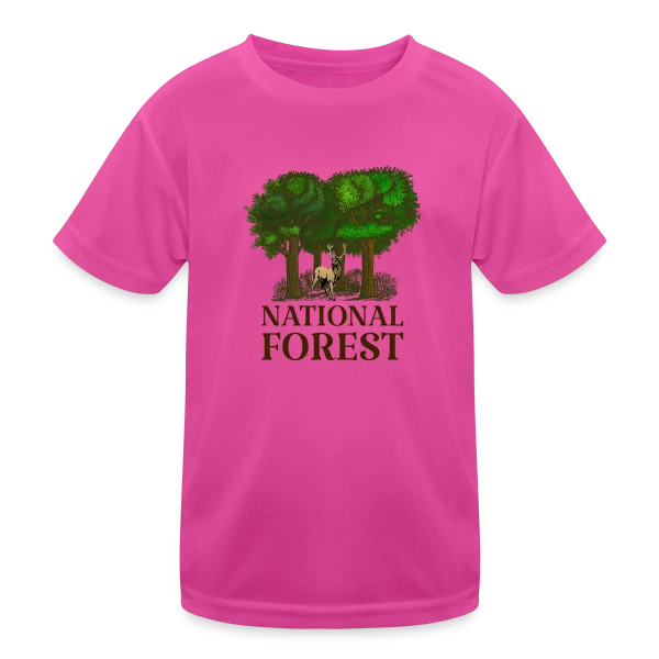 Emblème Forêt Nationale sur T-shirt sport Enfant