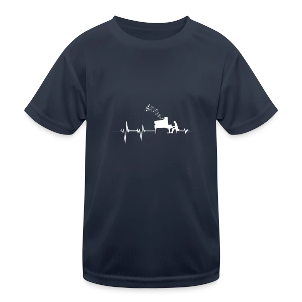 Piano Évolution : L'Histoire du Clavier en Style sur T-shirt sport Enfant