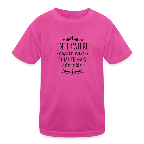 Infirmière : Chiante Mais Adorable sur T-shirt sport Enfant