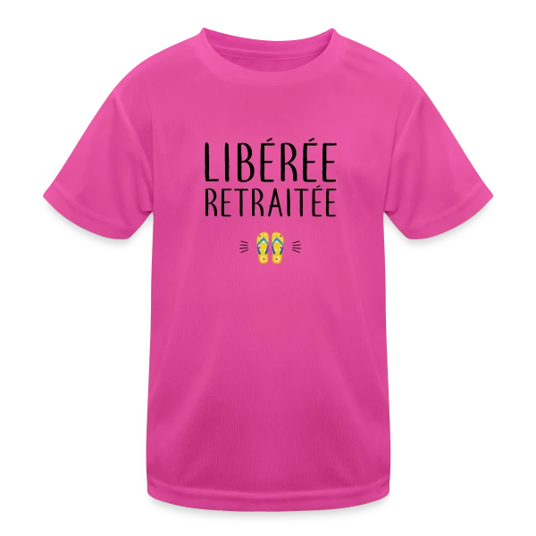 'Libérée Retraitée' - L'Humour pour Célébrer Sa Nouvelle Vie sur T-shirt sport Enfant