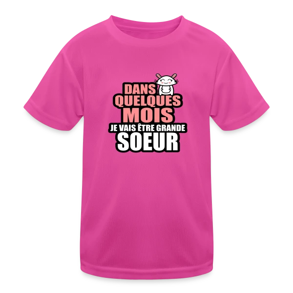 Future Grande-Sœur : L'Annonce Tendre sur T-shirt sport Enfant