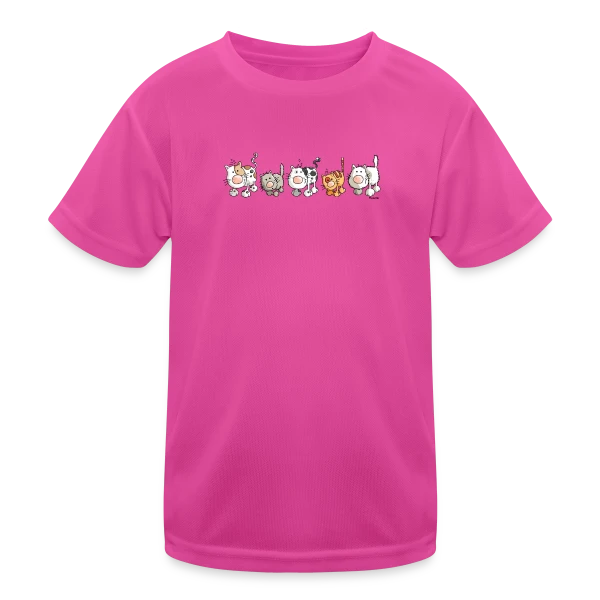 Chats Amusants - Les Félins Rigolos sur T-shirt sport Enfant
