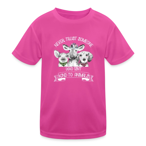 Trio Animalier Adorable sur T-shirt sport Enfant