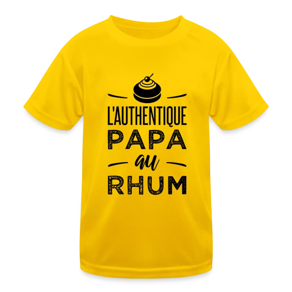 L'Authentique Papa au Rhum sur T-shirt sport Enfant