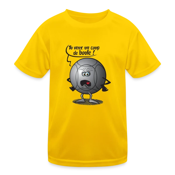 Le Coup de Boule Gagnant à la Pétanque sur T-shirt sport Enfant