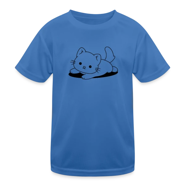Chaton Mignon Joueur sur T-shirt sport Enfant