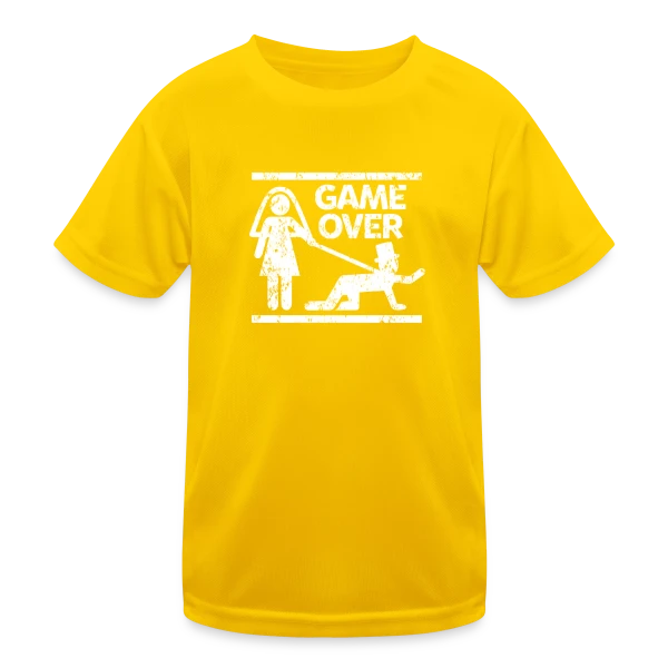 Mariage Game Over Humour sur T-shirt sport Enfant