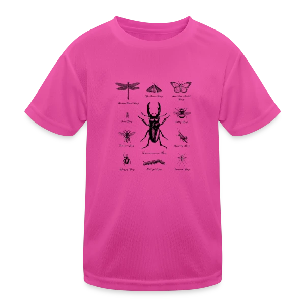 Bestiaire Insectes Humour Vintage sur T-shirt sport Enfant