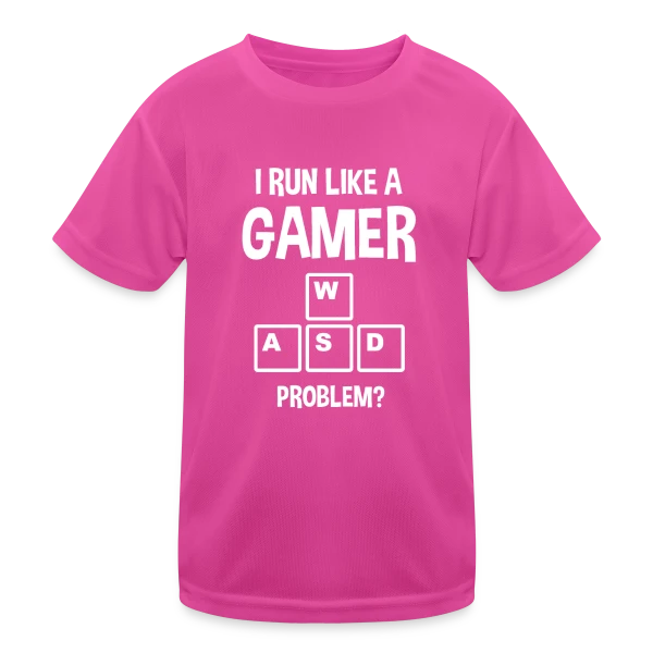 Gamer Humour : 'Je Cours Comme un Gamer' sur T-shirt sport Enfant