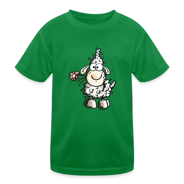Adorable Mouton Gourmand - Fleur et Humour sur T-shirt sport Enfant