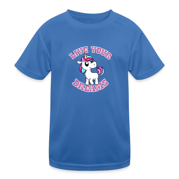 Licorne Kawaii Rêves Magiques sur T-shirt sport Enfant