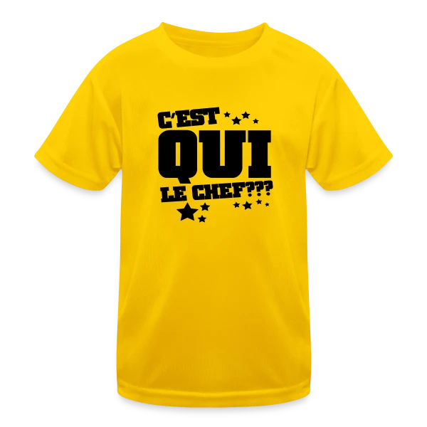 Le Chef, C'est Moi ! Humour et Autorité sur T-shirt sport Enfant
