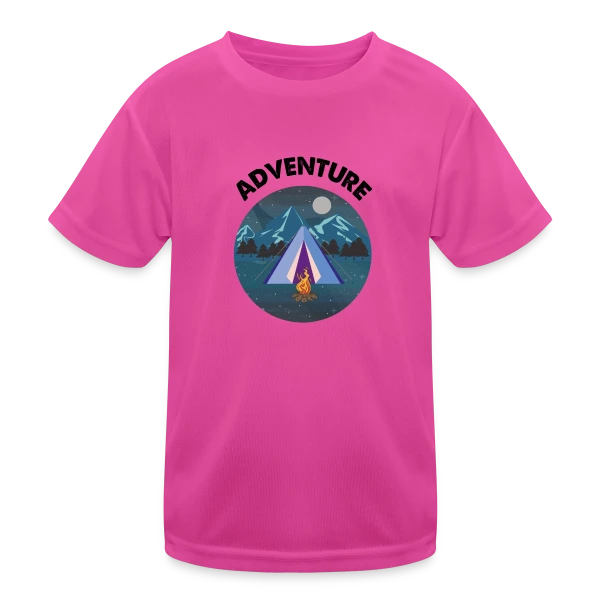Nuit d'Aventure en Montagne sur T-shirt sport Enfant
