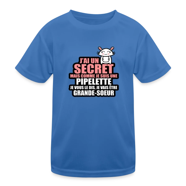 Annonce Grossesse : J'ai Un Secret, Je Vais Être Grande-Sœur sur T-shirt sport Enfant